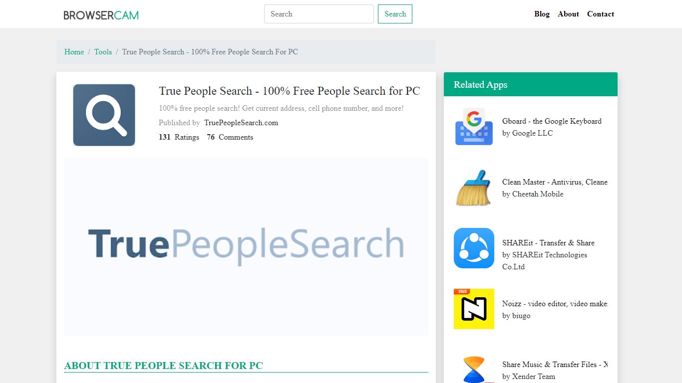 True People Search - 100% Free People Search for PC